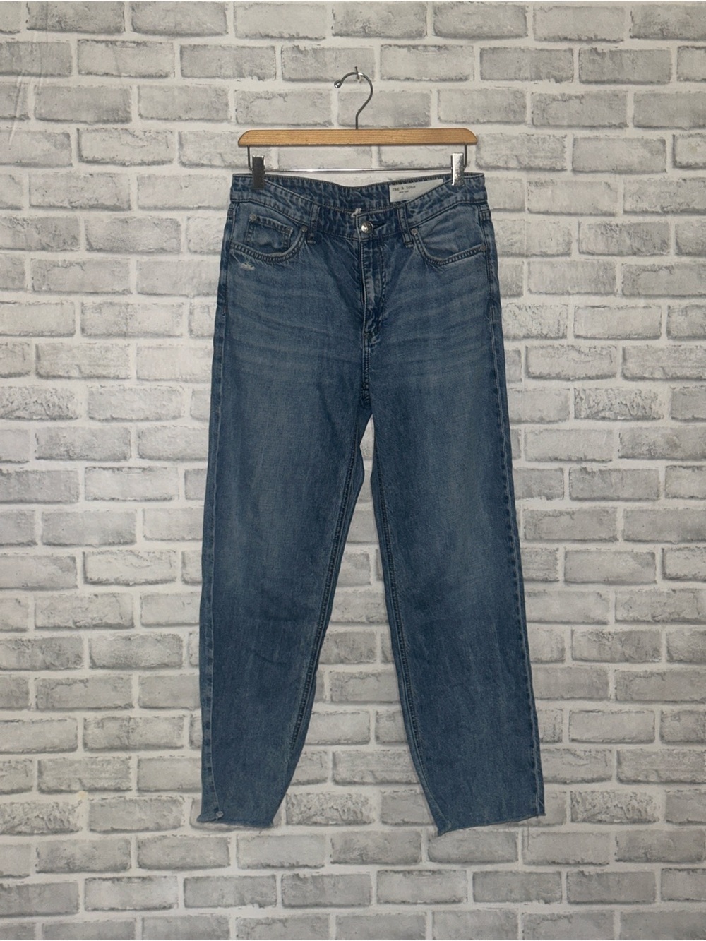 rag & bone Dre Low Rise Baggy Boyfriend Jeans Medium Wash - Size 27 - Picture 6 of 7